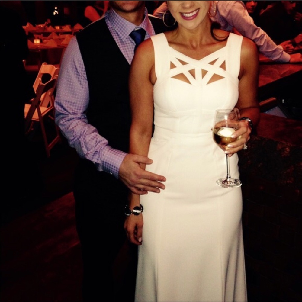 White Long BCBG dress